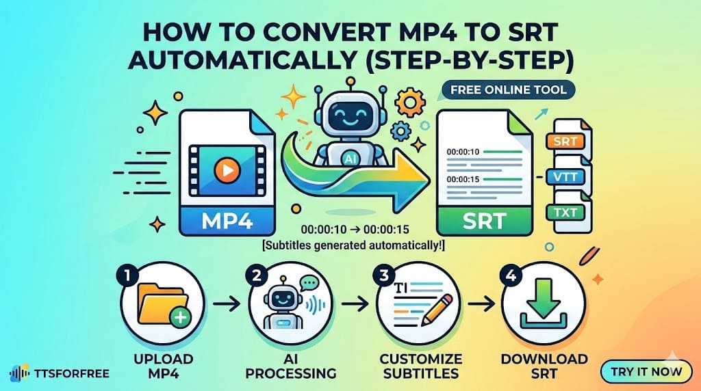 How to Convert MP4 to SRT Automatically (Step-by-Step)