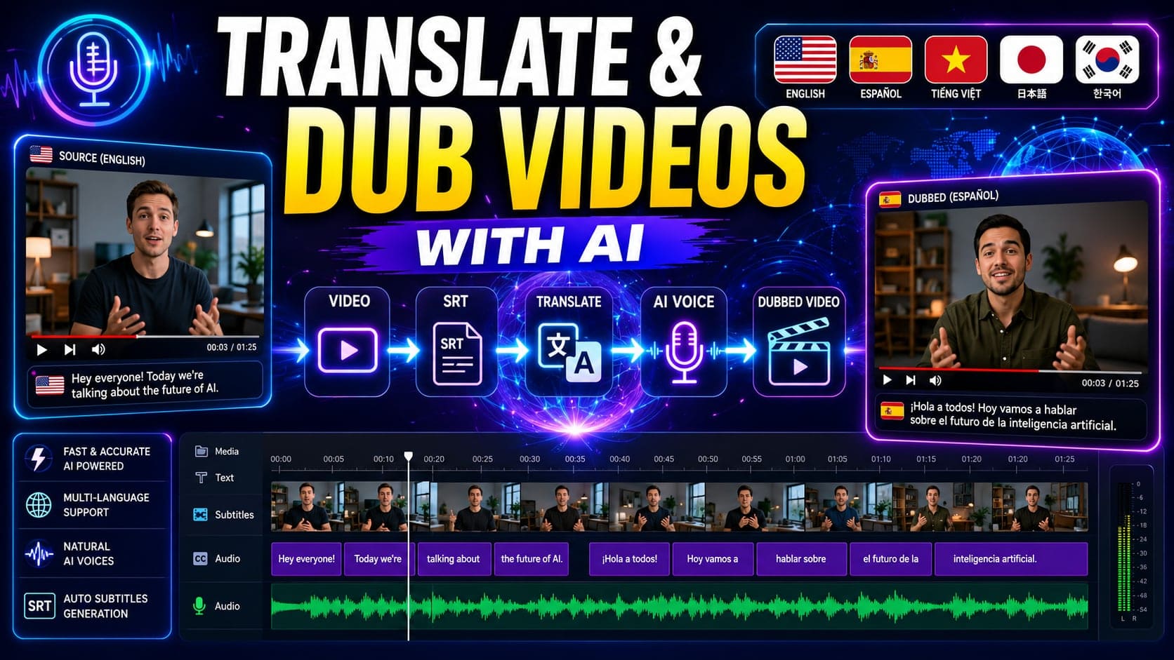 How to Translate and Dub Videos with AI